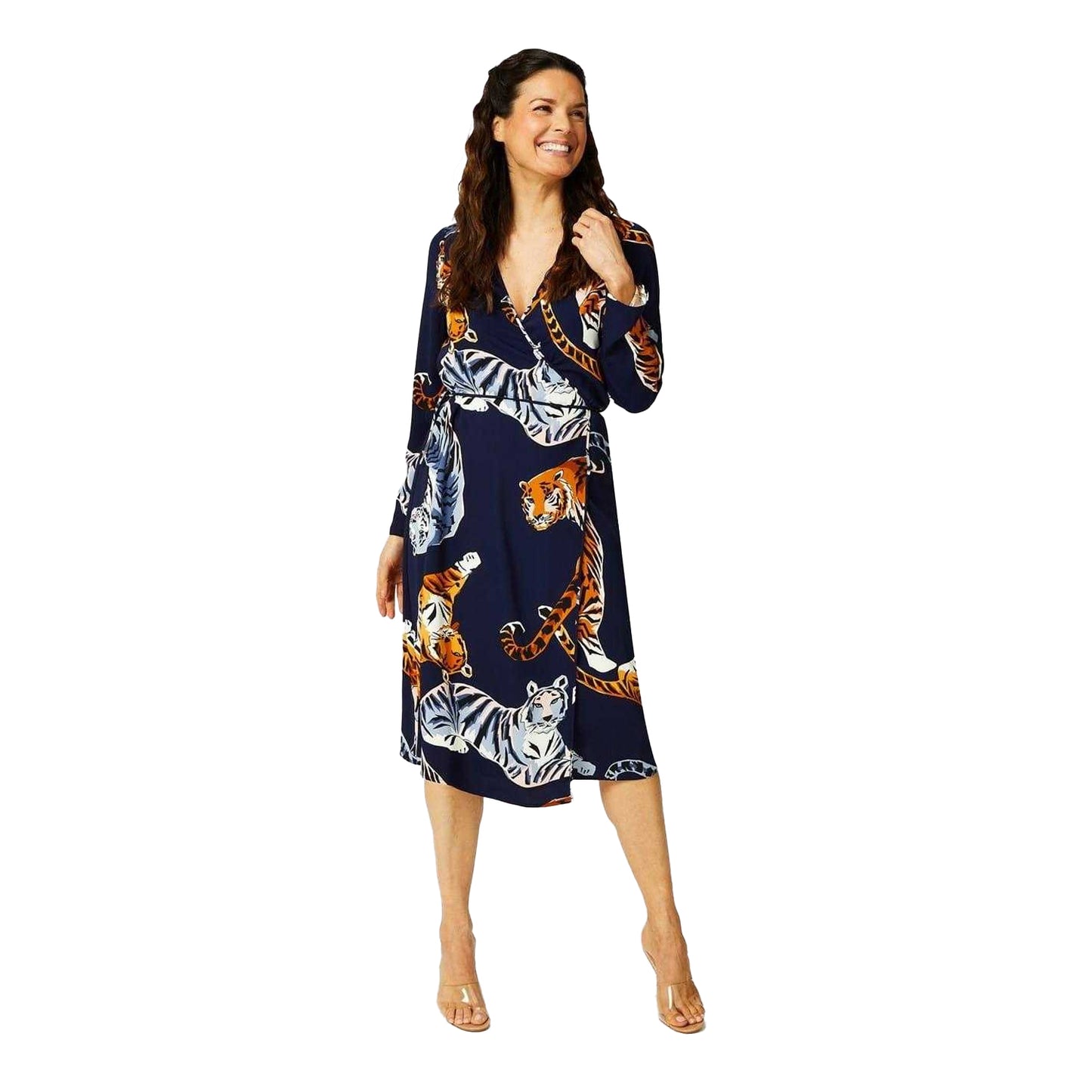Multicoloured - Lifestyle - Biba Womens-Ladies Tiger Print Wrap Dress