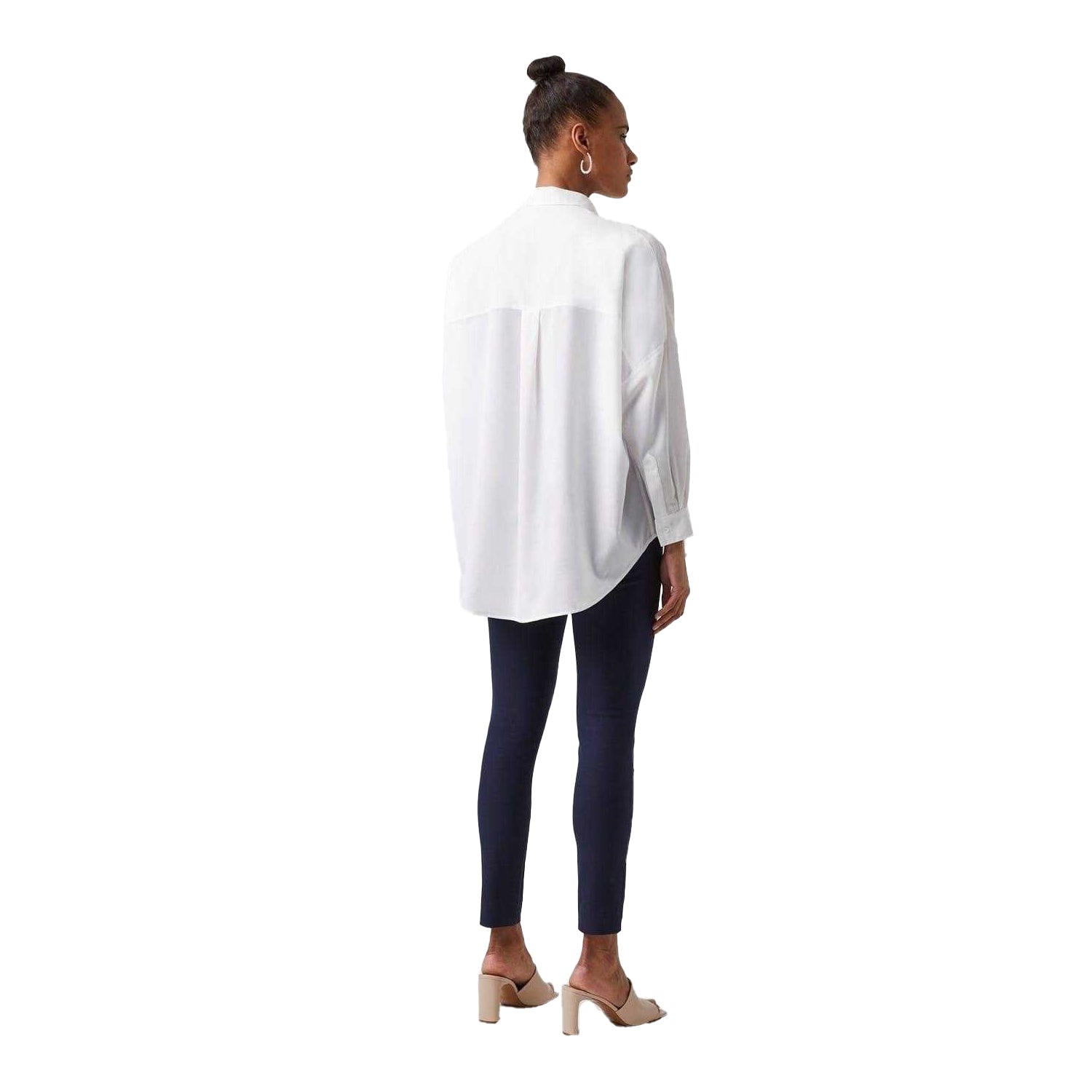 Winter White - Back - French Connection Womens-Ladies Popover Crepe Recycled Shirt
