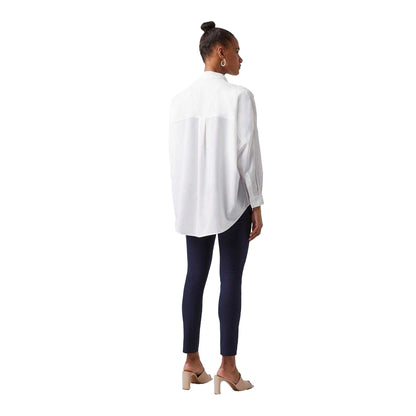 Winter White - Back - French Connection Womens-Ladies Popover Crepe Recycled Shirt