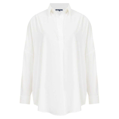 Winter White - Front - French Connection Womens-Ladies Popover Crepe Recycled Shirt