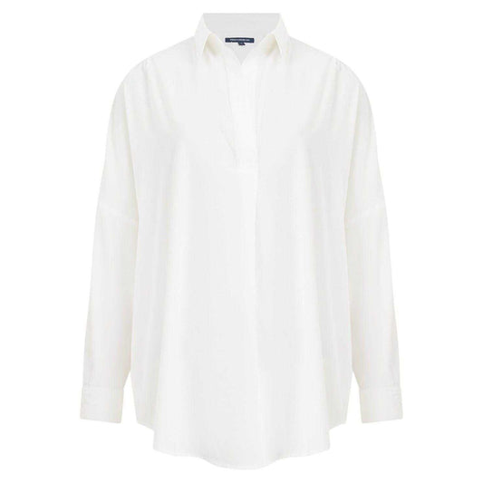 Winter White - Front - French Connection Womens-Ladies Popover Crepe Recycled Shirt