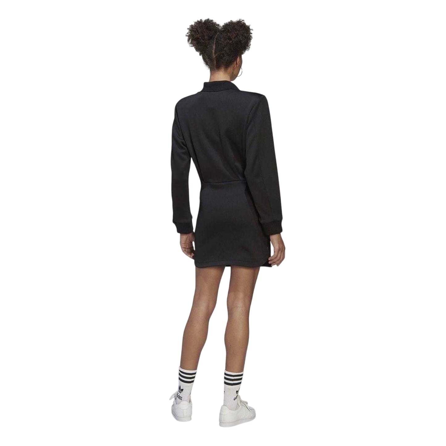 Black - Back - Adidas Womens-Ladies Spacer Polo Shirt Dress