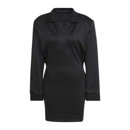 Black - Front - Adidas Womens-Ladies Spacer Polo Shirt Dress