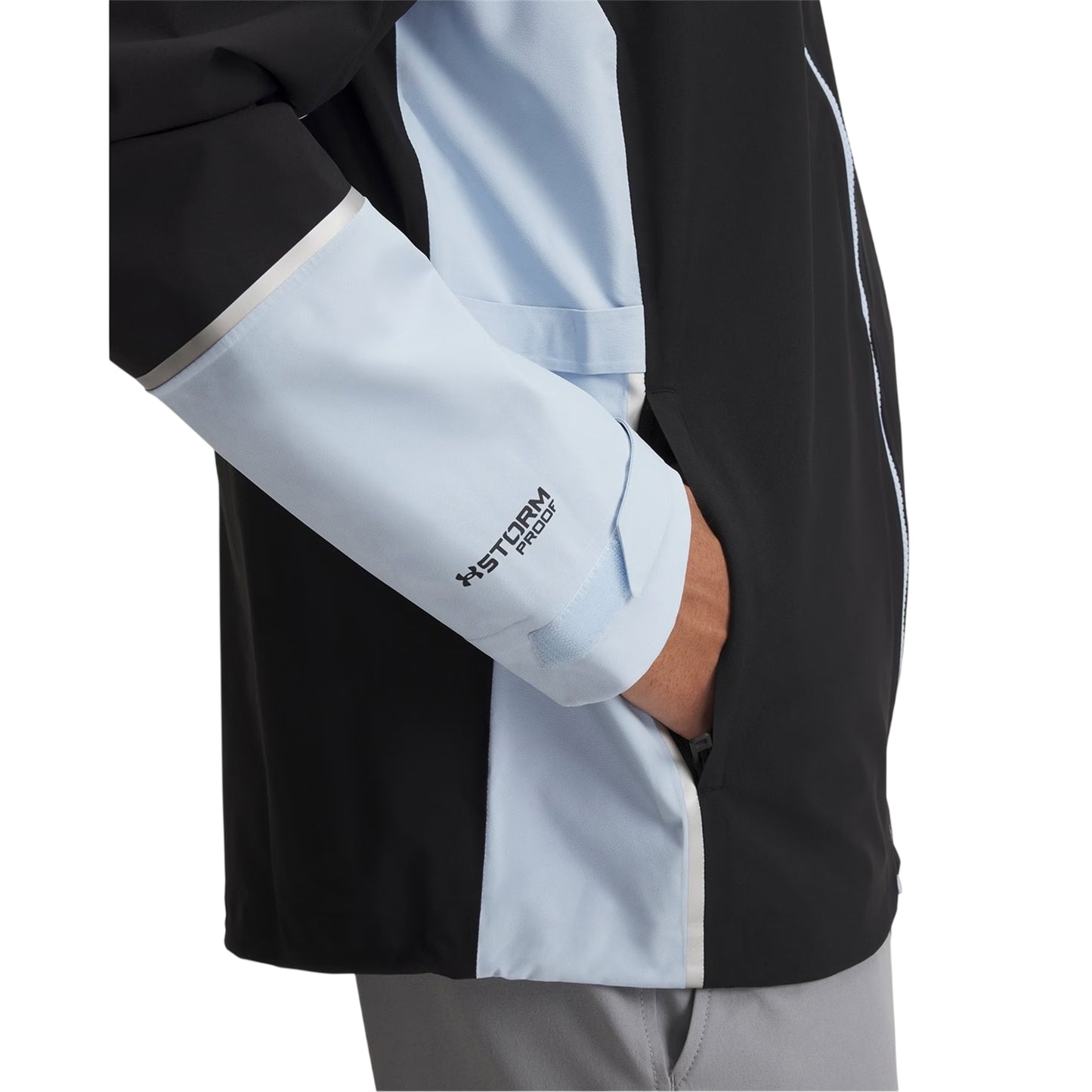 Black - Side - Under Armour Mens Drive Pro Colour Block Jacket