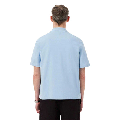Blue - Back - Lacoste Mens Revere Collar Shirt