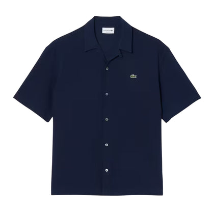Navy - Front - Lacoste Mens Revere Collar Shirt