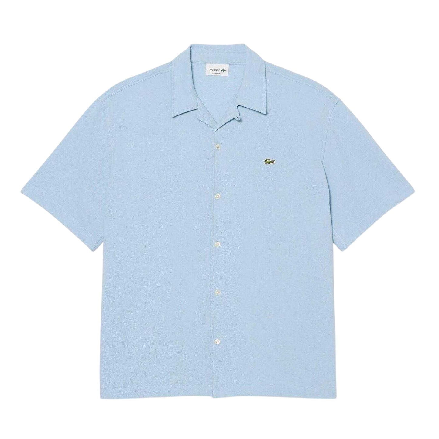 Blue - Front - Lacoste Mens Revere Collar Shirt