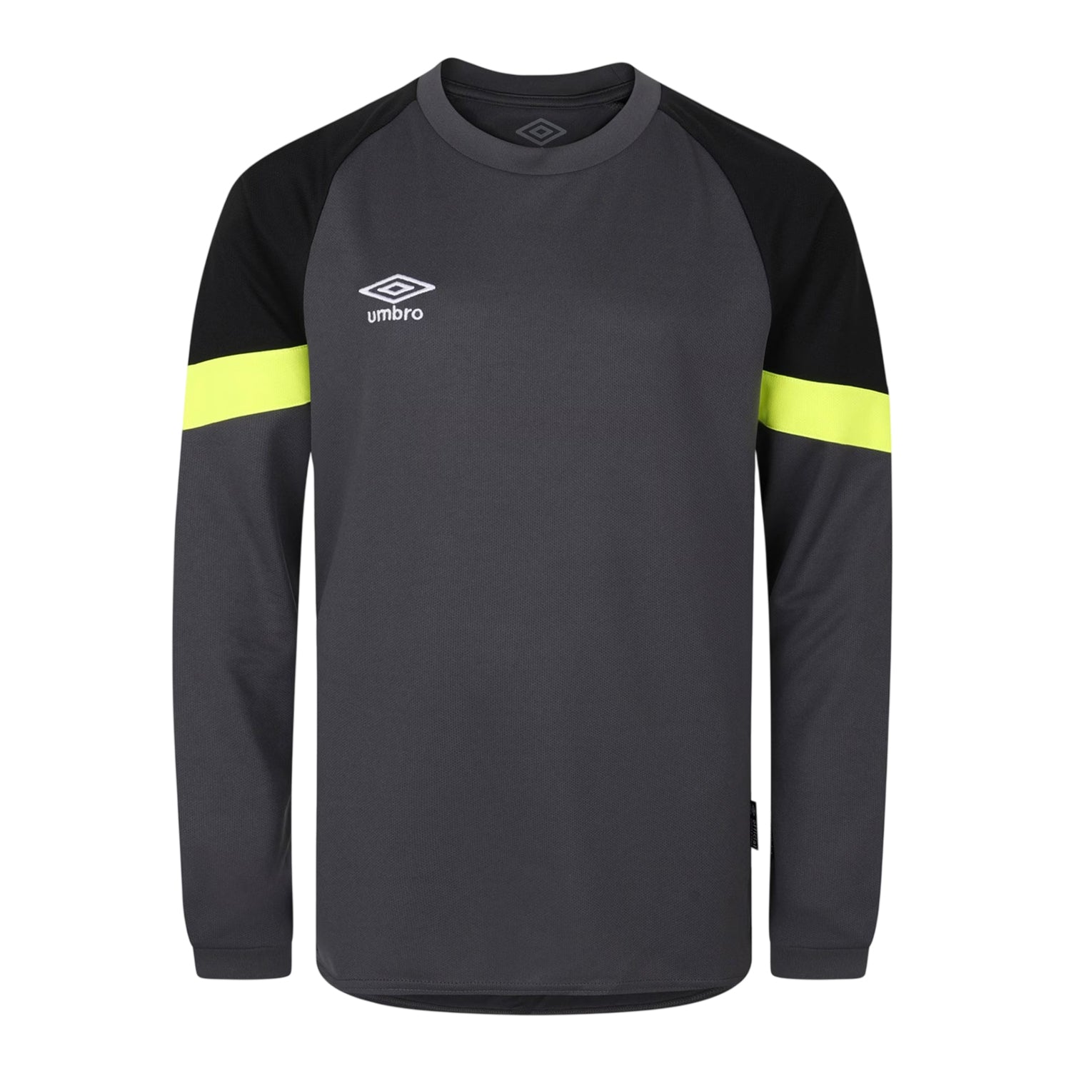Black-Yellow - Front - Umbro Boys Goalkeeper Jersey