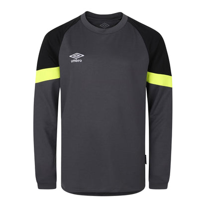 Black-Yellow - Front - Umbro Boys Goalkeeper Jersey
