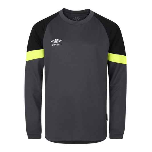 Black-Yellow - Front - Umbro Boys Goalkeeper Jersey
