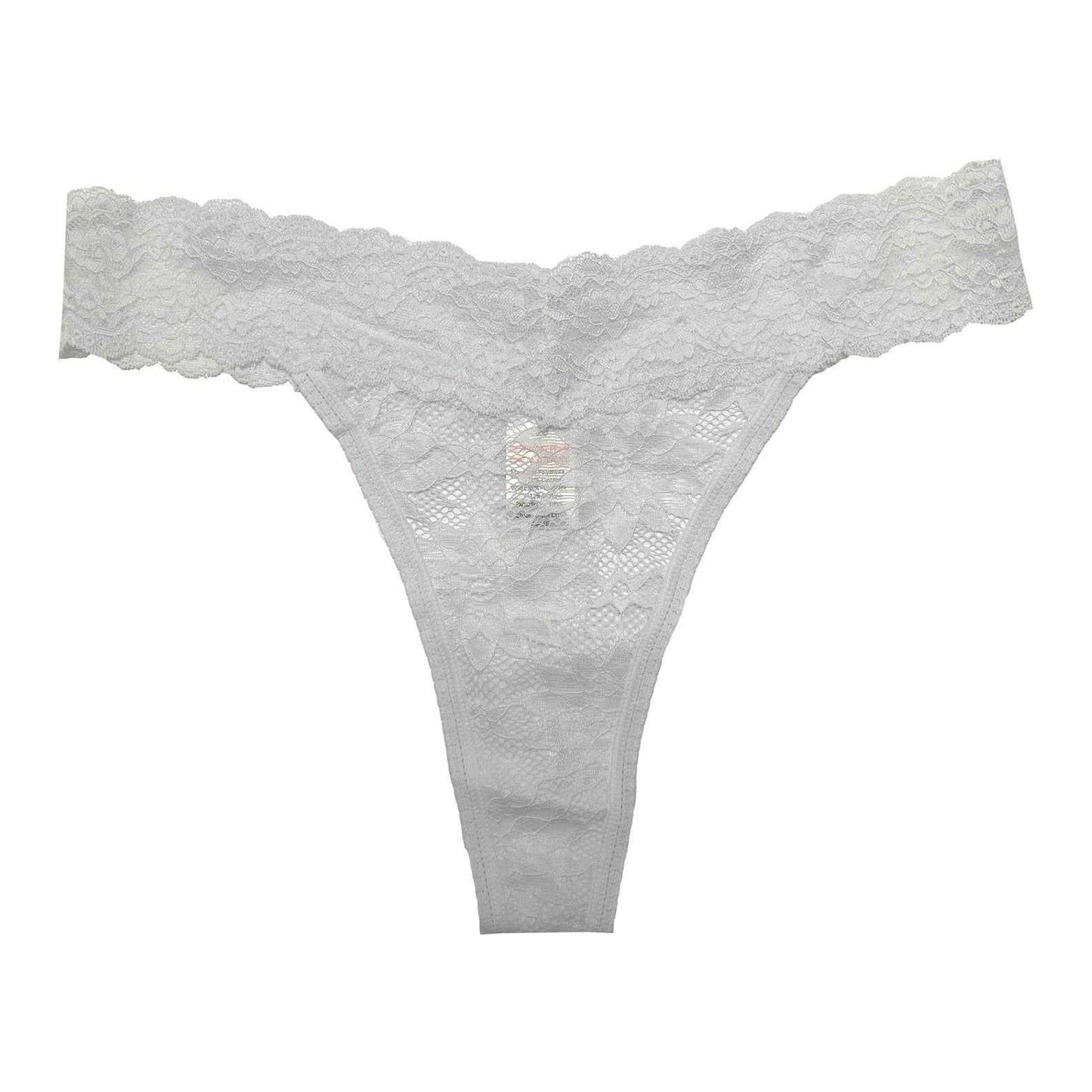 White - Back - Be You Womens-Ladies Floral Lace Thong (Pack of 3)