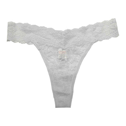 White - Back - Be You Womens-Ladies Floral Lace Thong (Pack of 3)