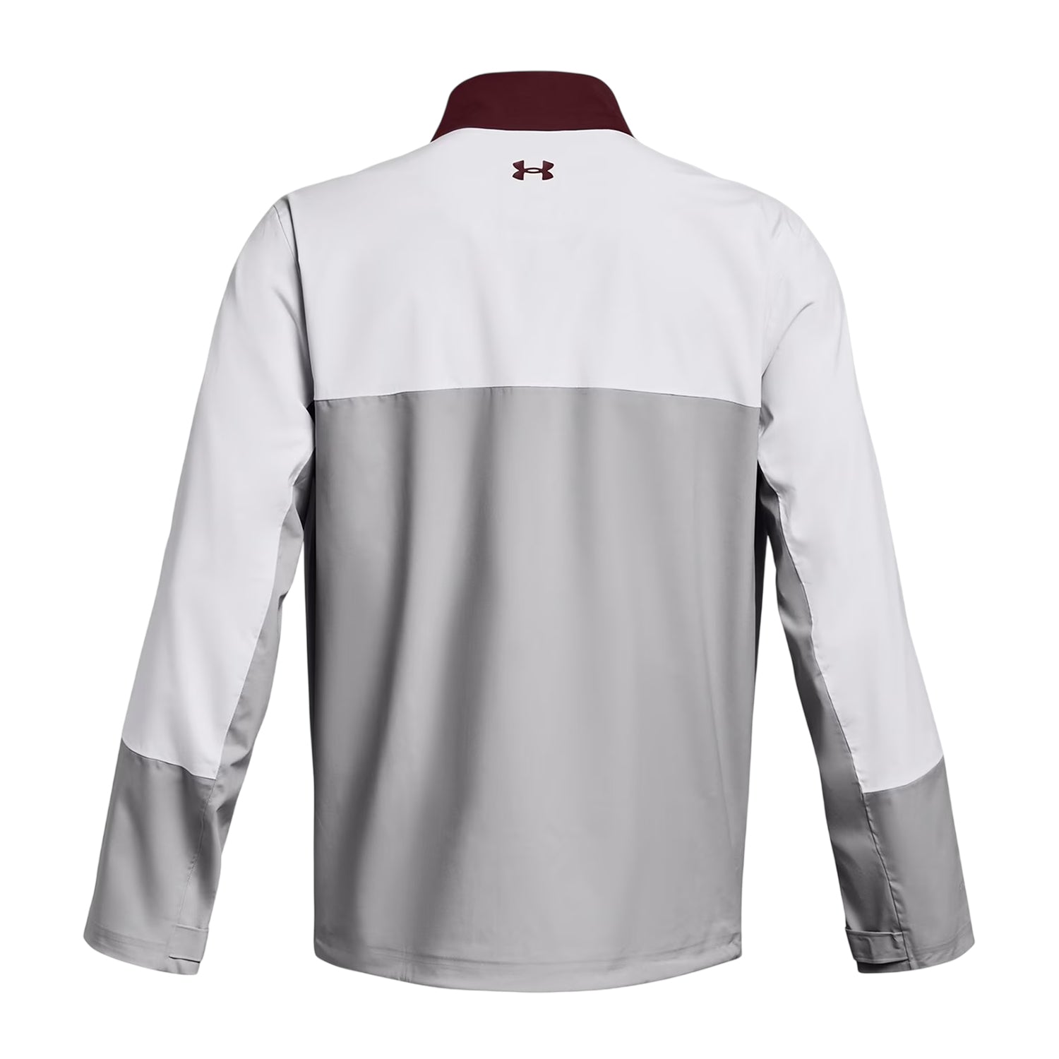 Maroon Melange - Back - Under Armour Mens Colour Block Long-Sleeved Performance Jacket