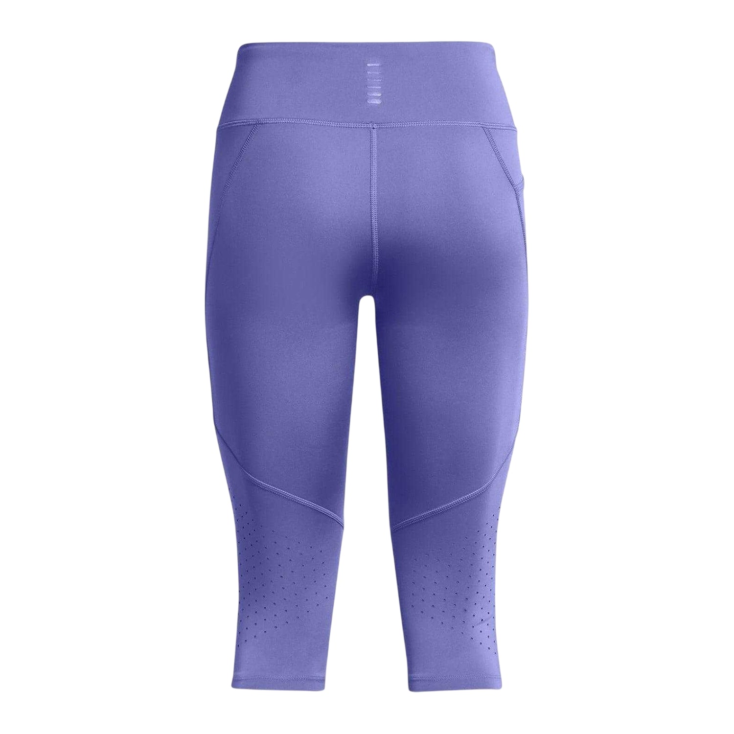 Purple - Back - Under Armour Womens-Ladies Launch Capri