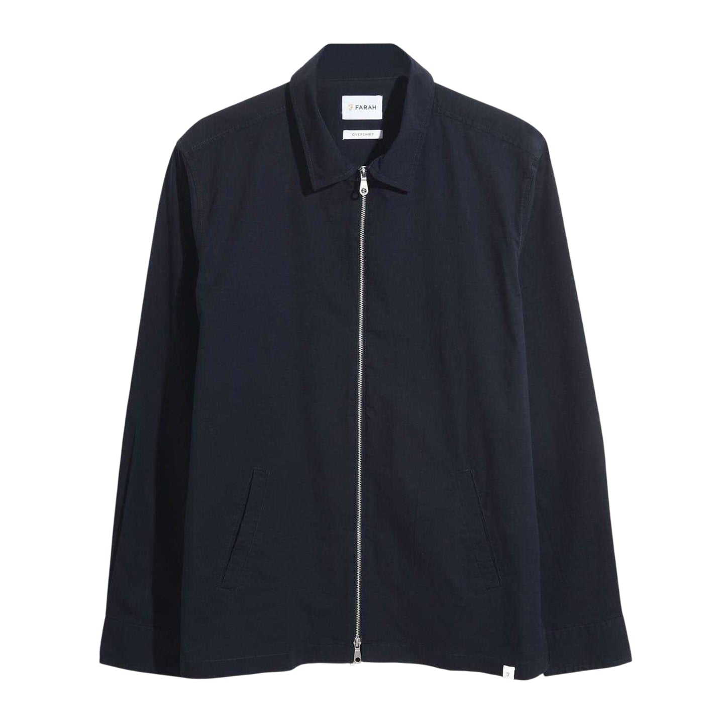 True Navy - Front - Farah Mens Full Zip Regular Long-Sleeved Jacket