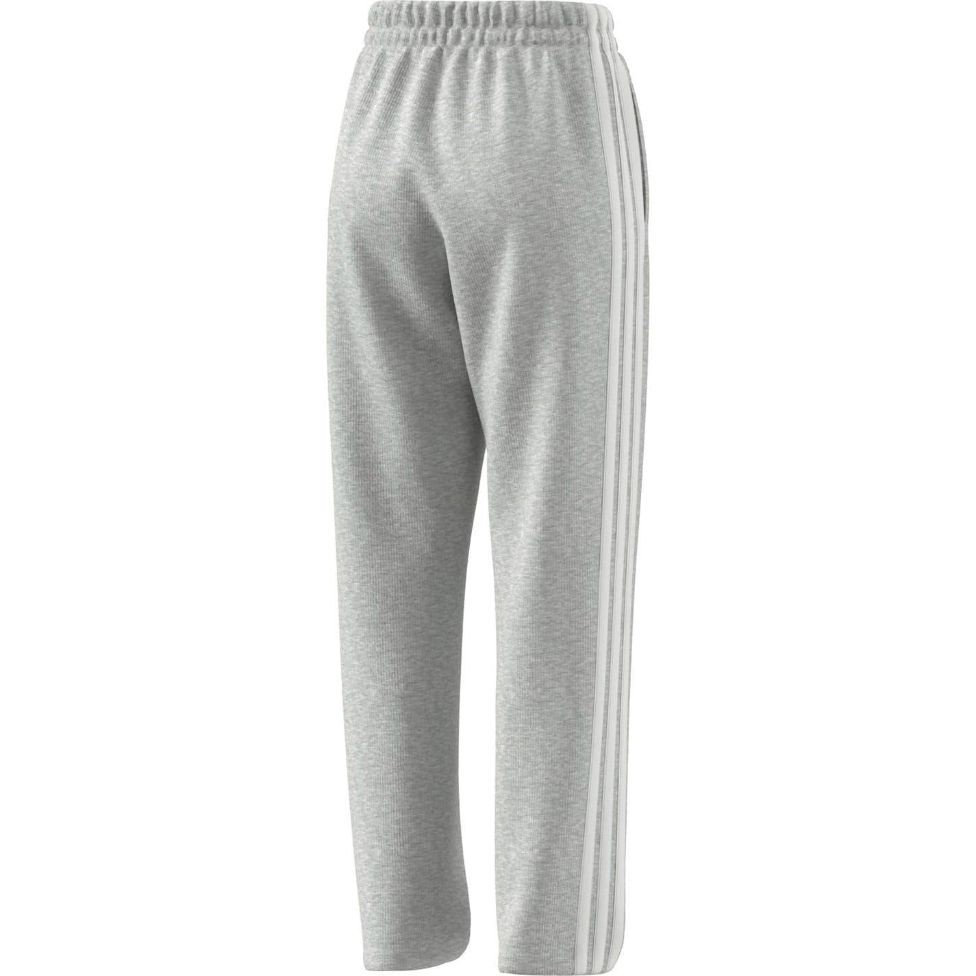 Medium Grey - Back - Adidas Womens-Ladies Essentials Wide Leg Jogging Bottoms