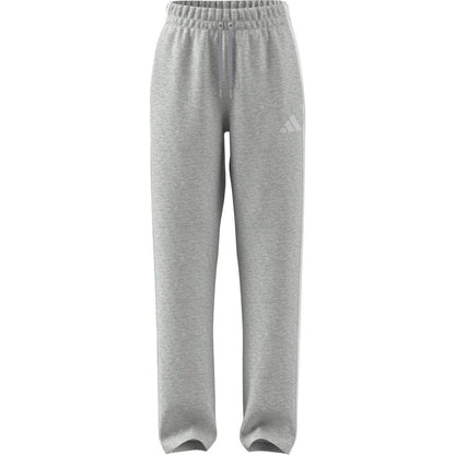 Medium Grey - Front - Adidas Womens-Ladies Essentials Wide Leg Jogging Bottoms