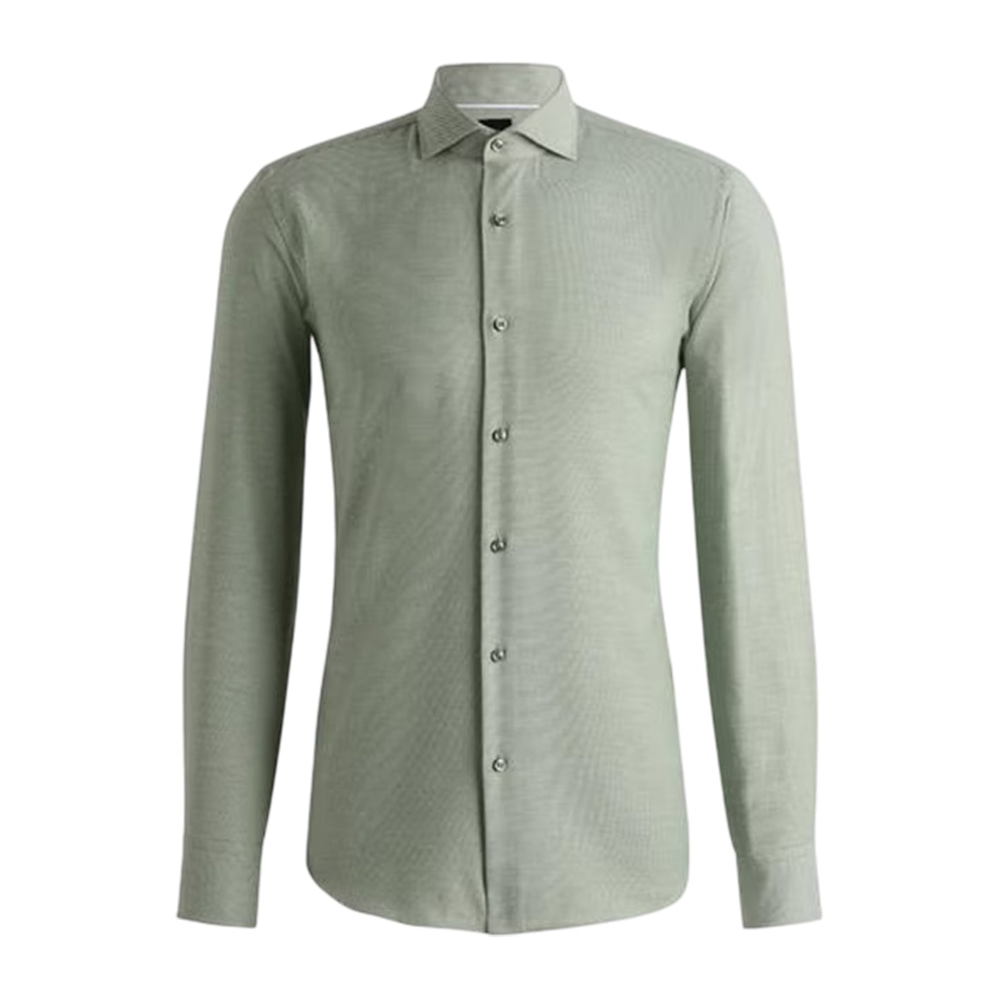 Green - Front - Boss Mens Joe Oxford Spread Collar Long-Sleeved Formal Shirt