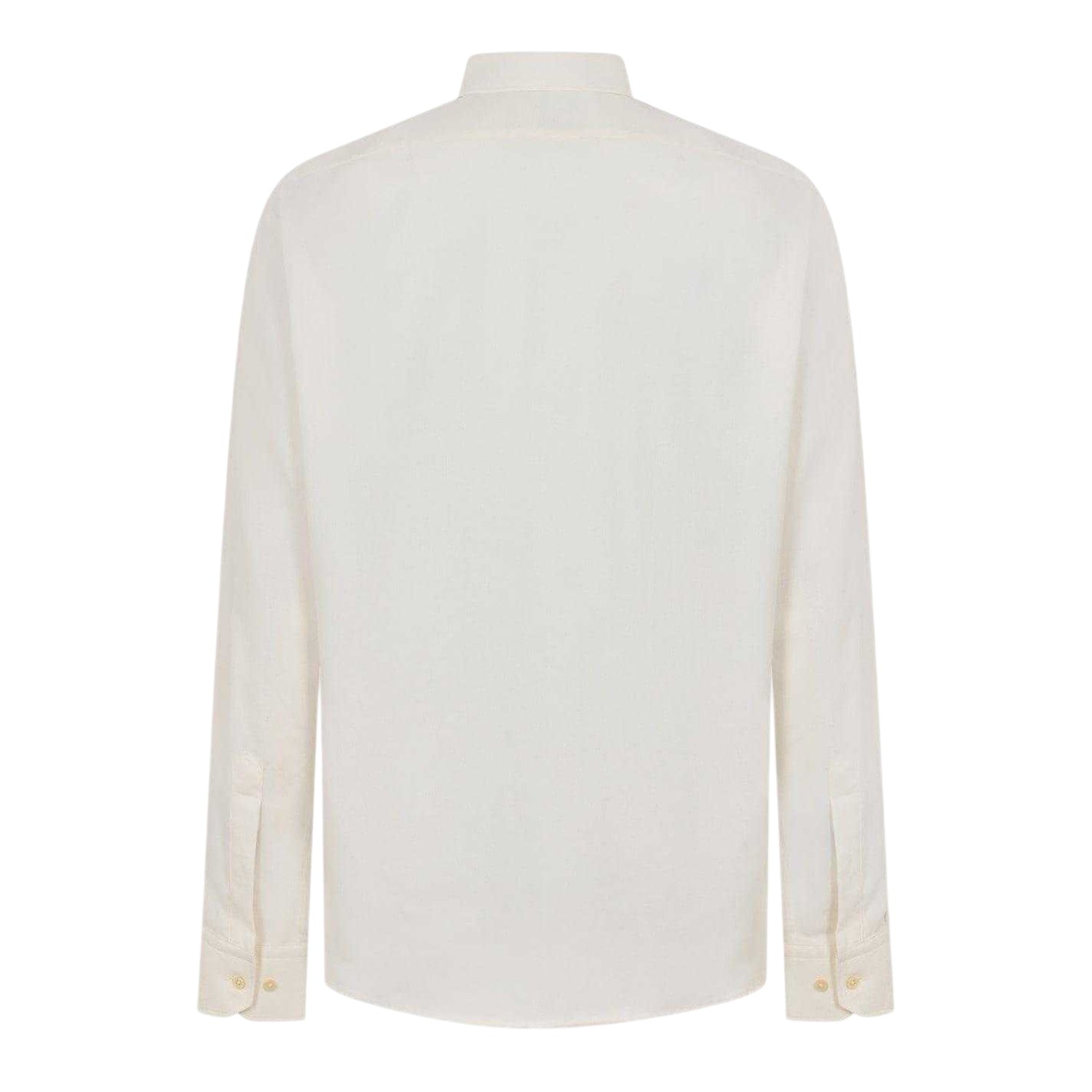 White - Back - Boss Mens Joe Oxford Spread Collar Long-Sleeved Formal Shirt