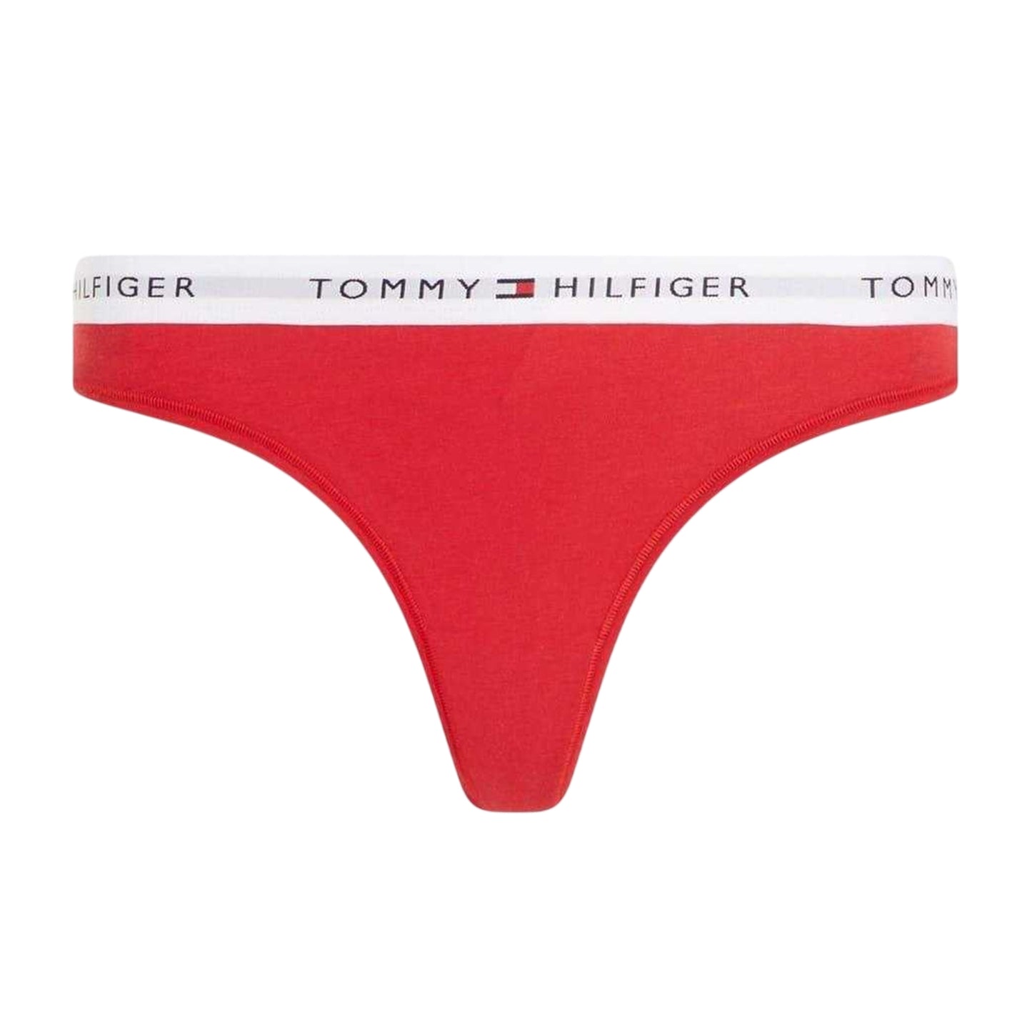 Primary Red - Front - Tommy Hilfiger Womens-Ladies Organic Cotton Thong