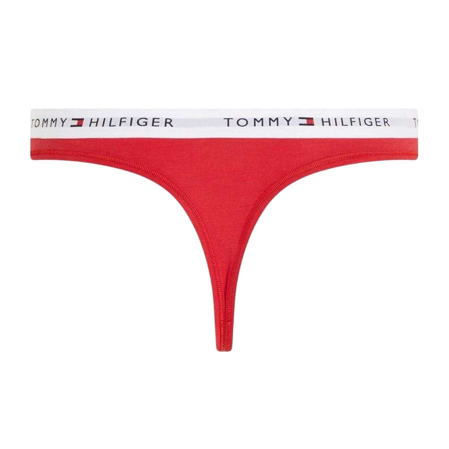 Primary Red - Back - Tommy Hilfiger Womens-Ladies Organic Cotton Thong