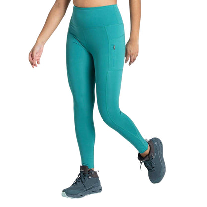 Mystic Green - Side - Craghoppers Womens-Ladies Kiwi Pro Leggings