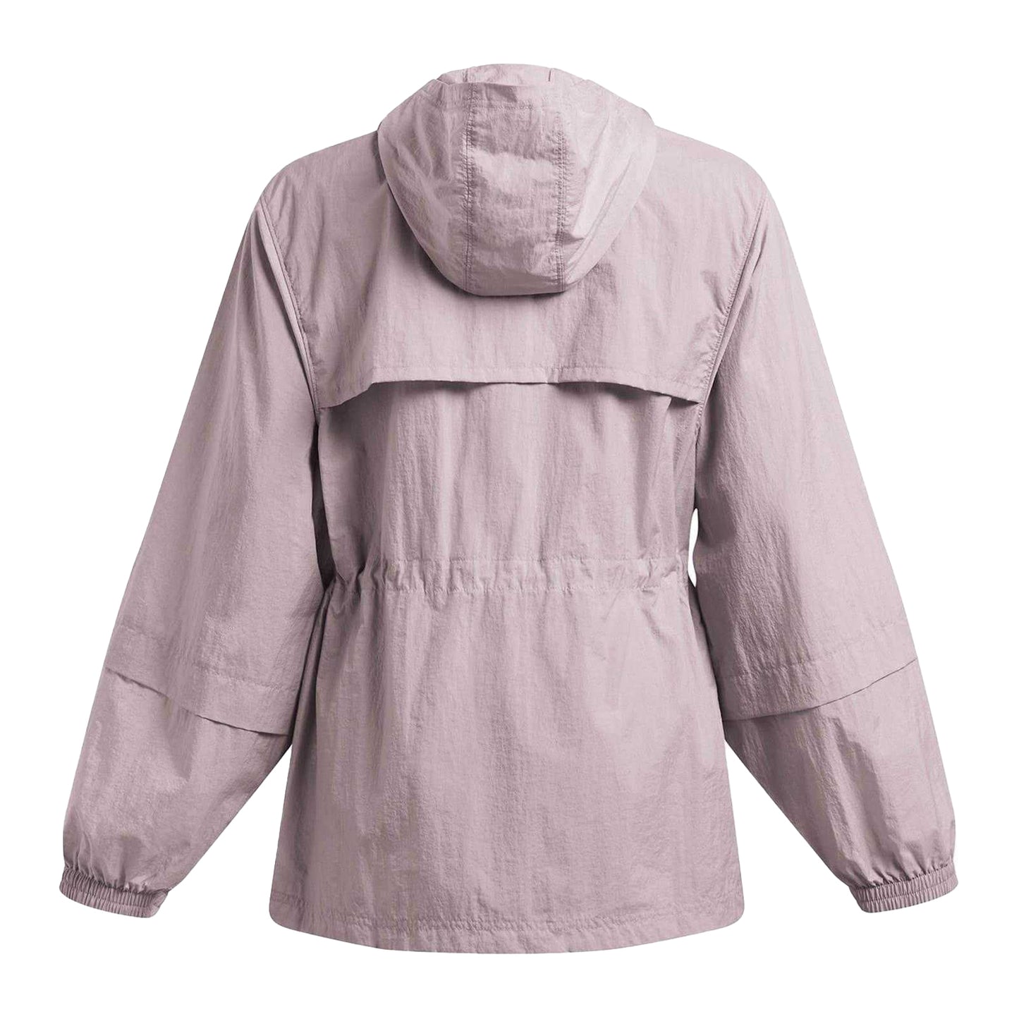 Grey - Back - Under Armour Womens-Ladies Drawstring Waist Windbreaker
