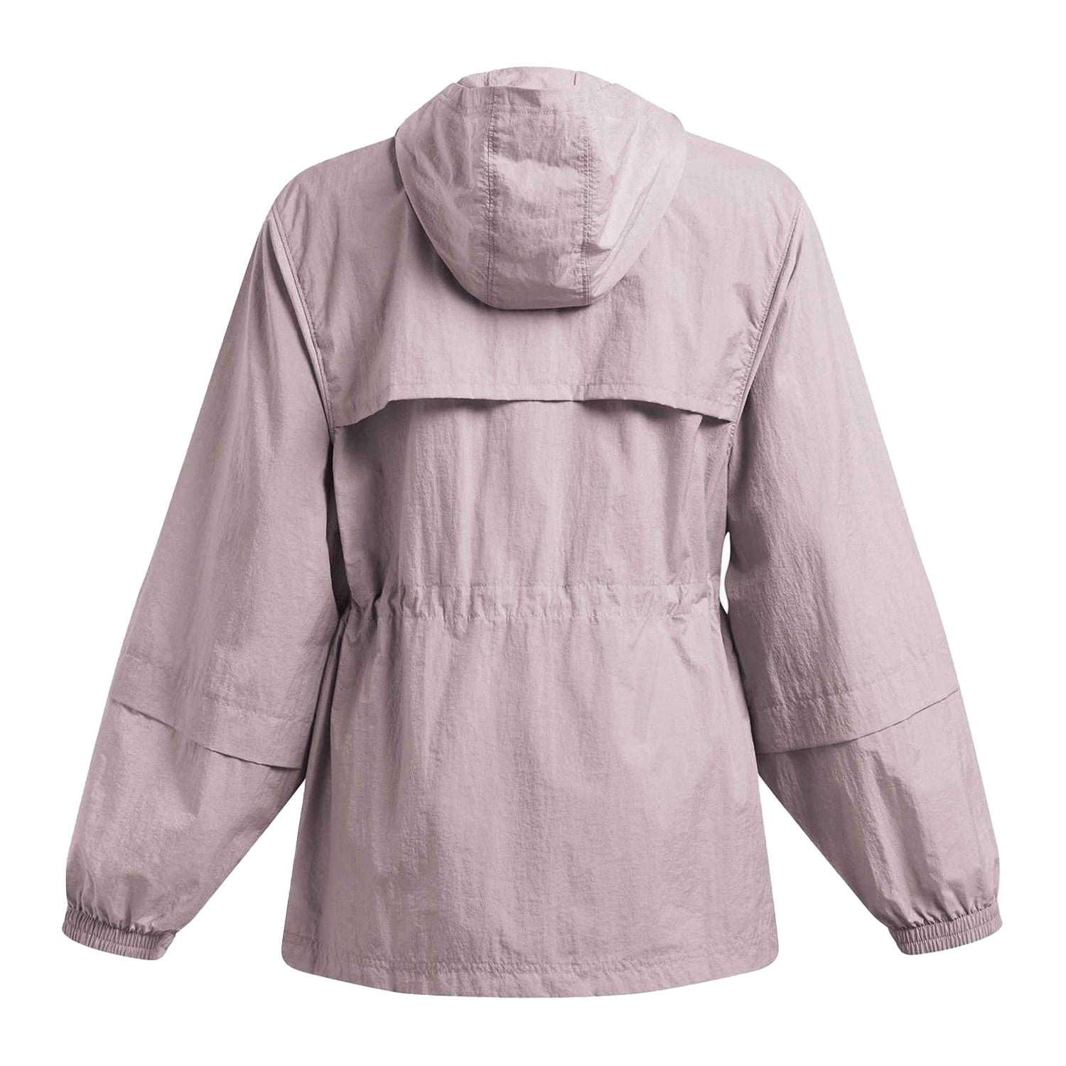 Grey - Back - Under Armour Womens-Ladies Drawstring Waist Windbreaker