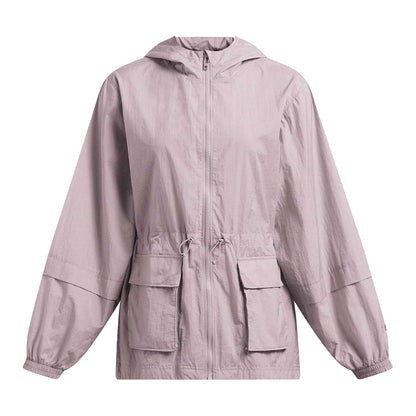Grey - Front - Under Armour Womens-Ladies Drawstring Waist Windbreaker