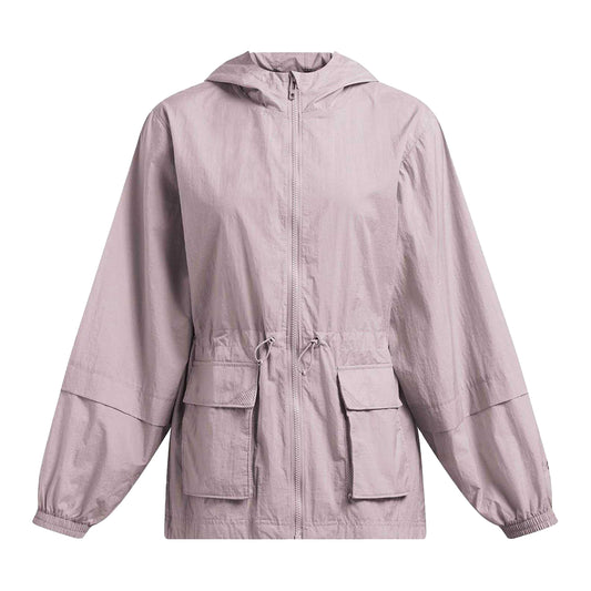 Grey - Front - Under Armour Womens-Ladies Drawstring Waist Windbreaker