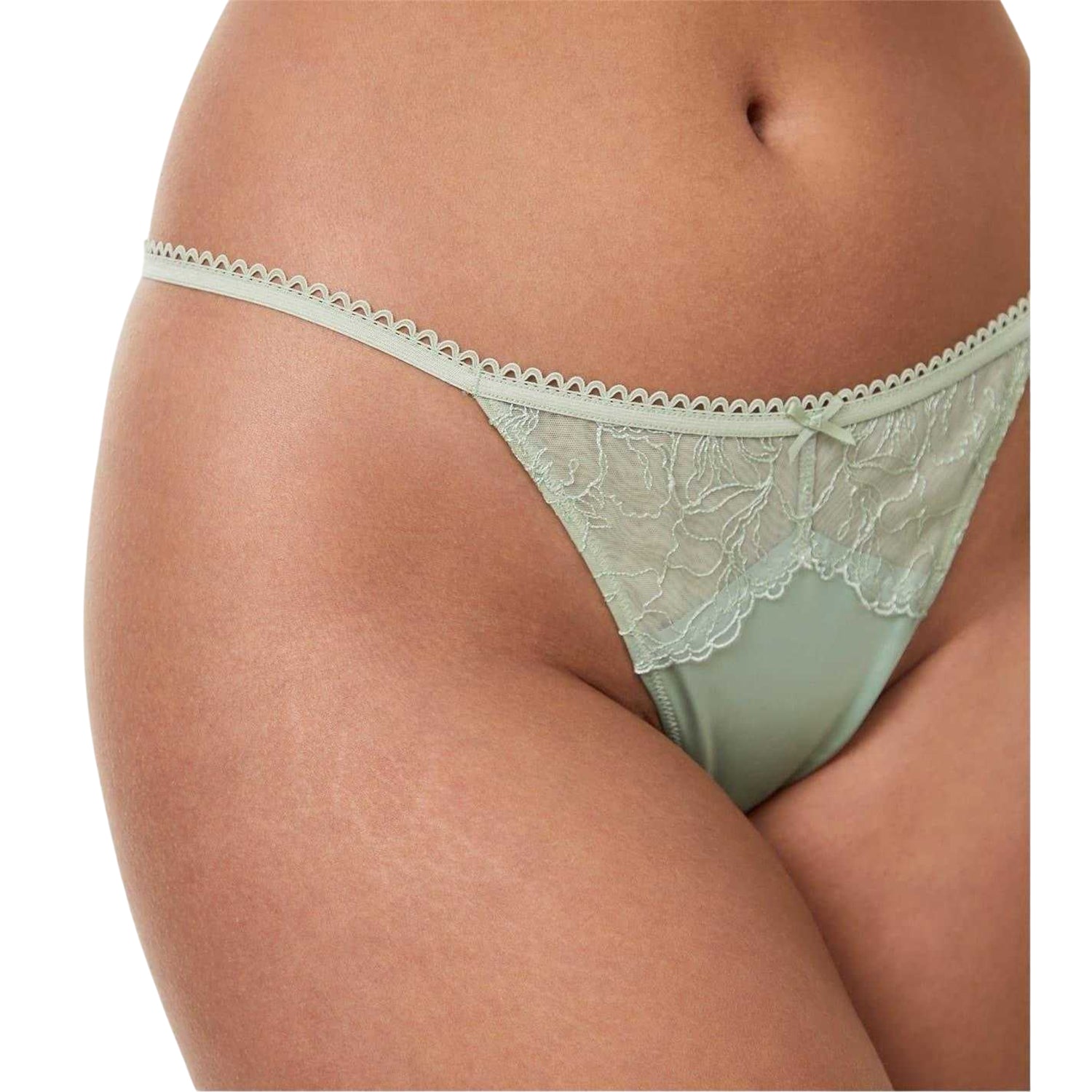 Laurel Green - Lifestyle - Jack Wills Womens-Ladies Erika Lace Thong