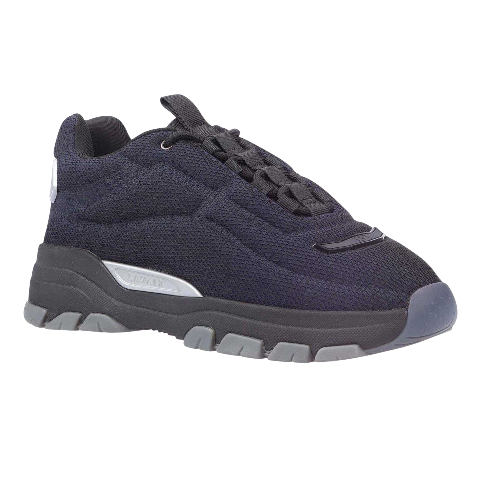Navy - Side - Lavair Mens Exo Chunky Sole Trainers