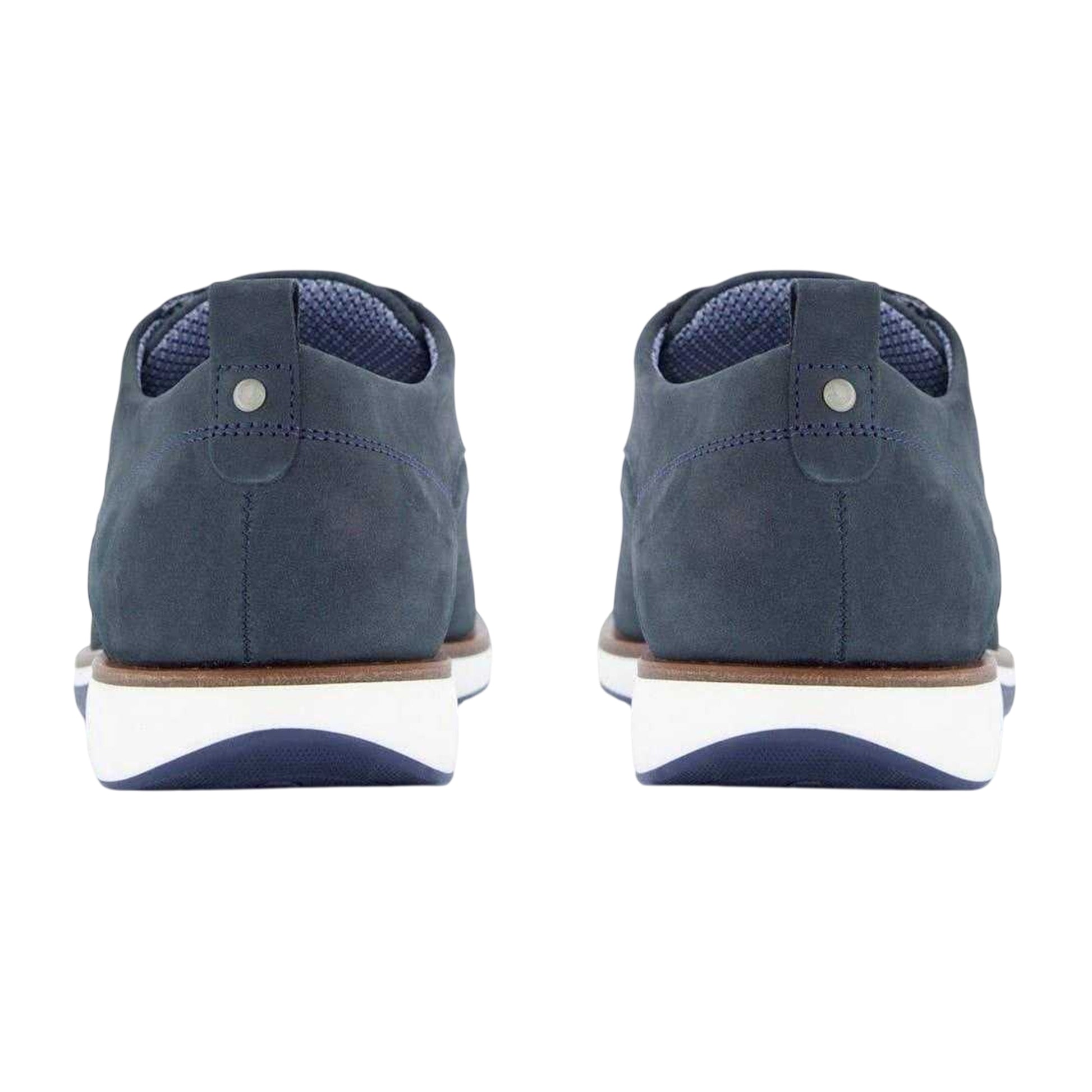 Blue - Back - Dune London Mens Balad Leather Shoes