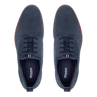 Blue - Side - Dune London Mens Balad Leather Shoes