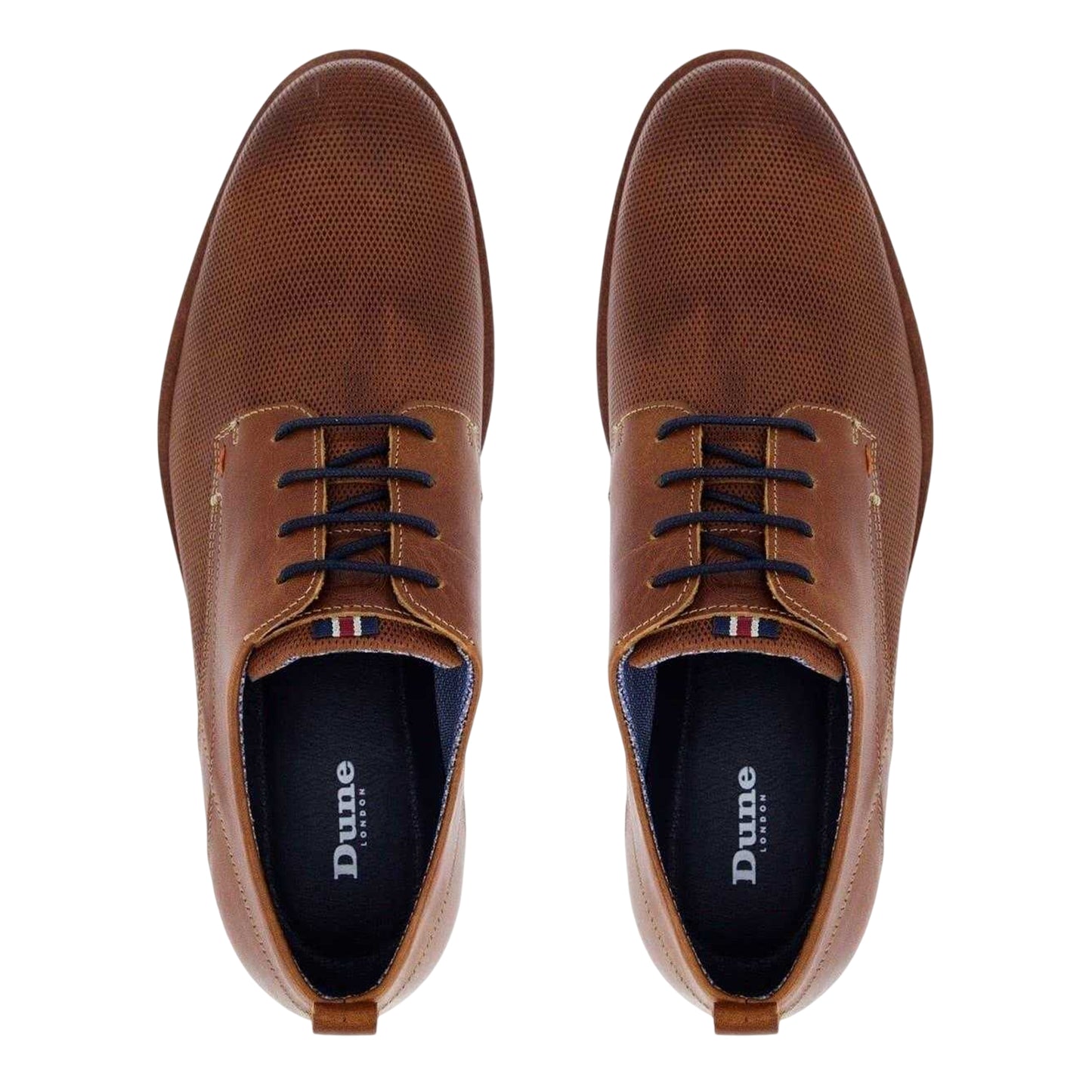 Tan - Side - Dune London Mens Balad Leather Shoes
