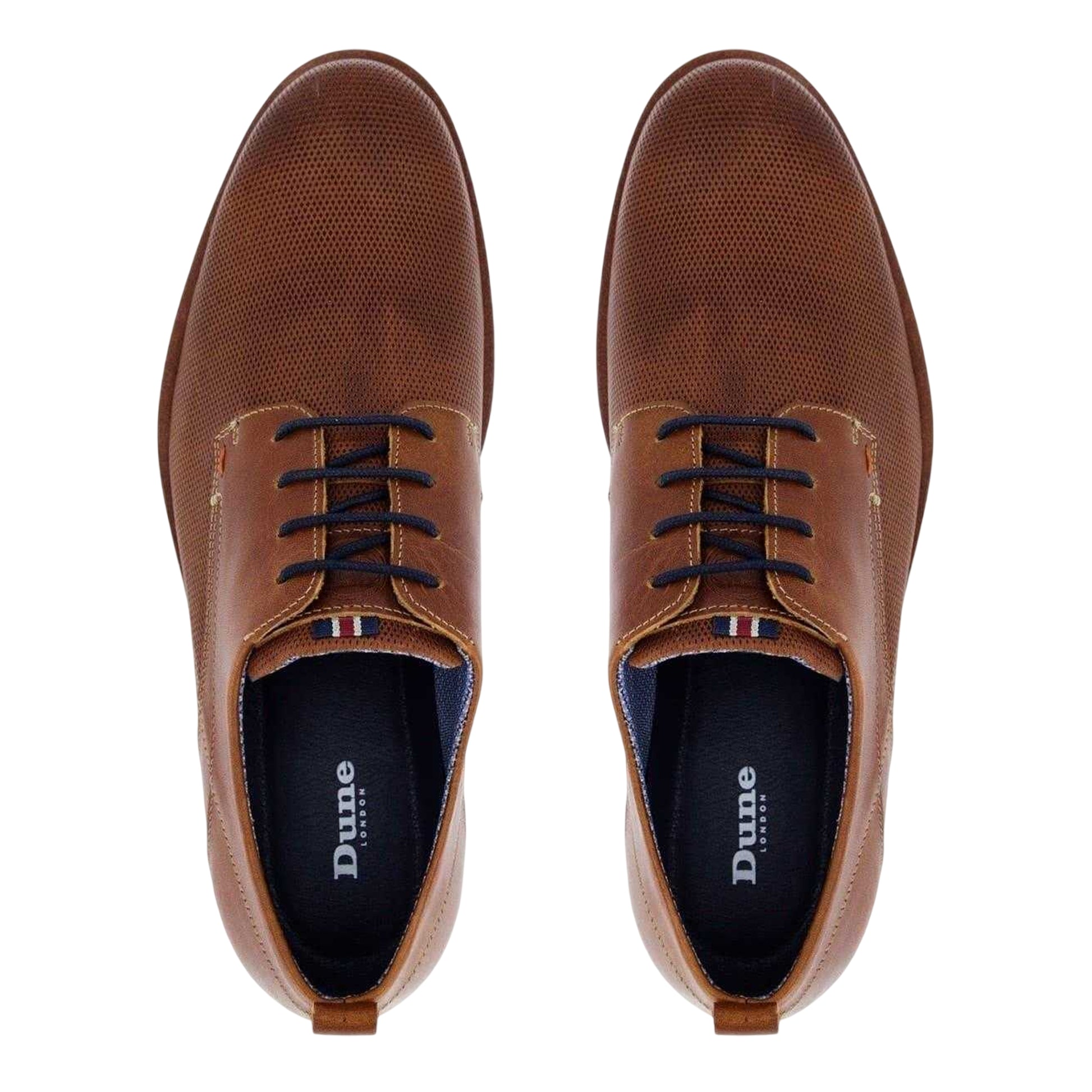 Tan - Side - Dune London Mens Balad Leather Shoes