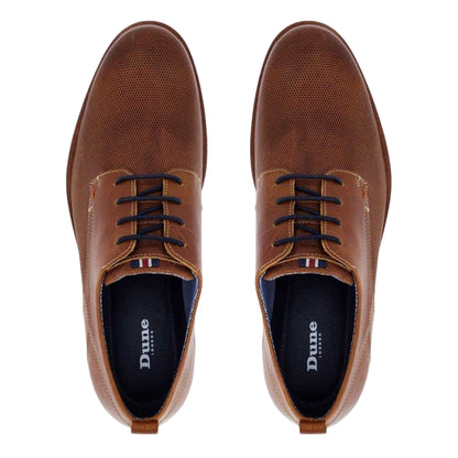 Tan - Side - Dune London Mens Balad Leather Shoes
