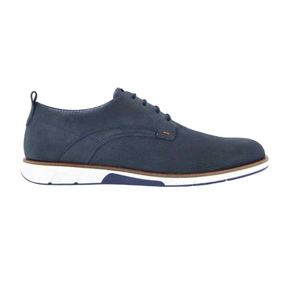 Blue - Front - Dune London Mens Balad Leather Shoes