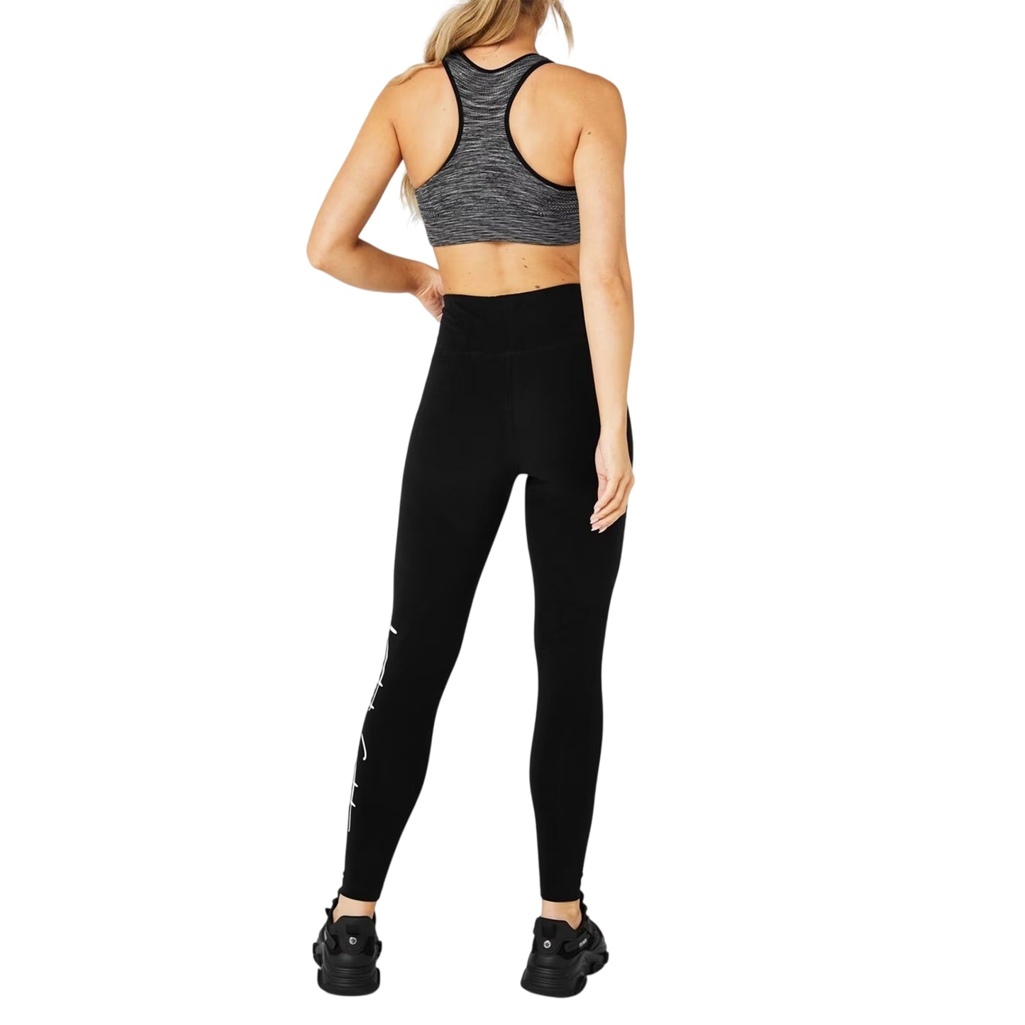 Black-White - Back - Miso Womens-Ladies Leggings