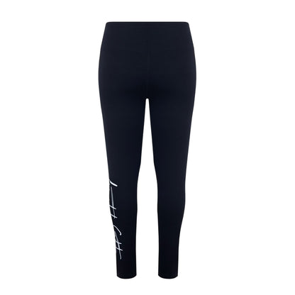 Black-White - Front - Miso Womens-Ladies Leggings