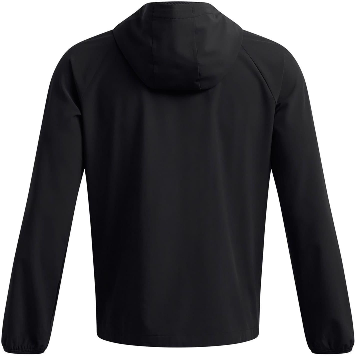 Black-White - Pack Shot - Under Armour Mens Two Tone Raglan Hooded Jacket