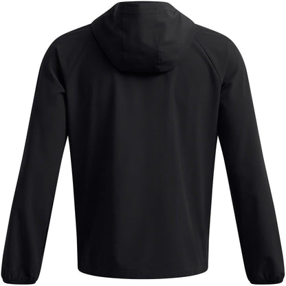 Black-White - Pack Shot - Under Armour Mens Two Tone Raglan Hooded Jacket