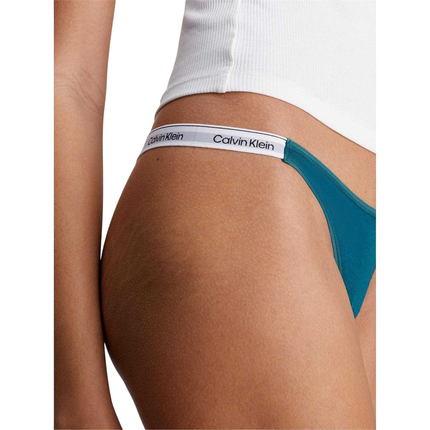 Bay Green - Lifestyle - Calvin Klein Womens-Ladies Logo Soft Seamless Thong