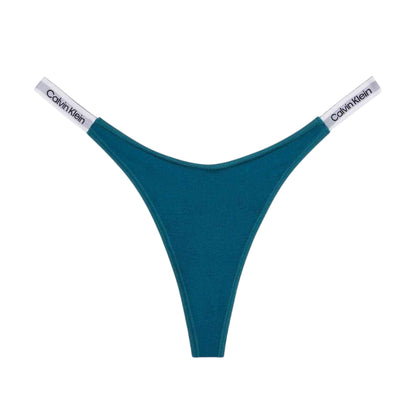 Bay Green - Front - Calvin Klein Womens-Ladies Logo Soft Seamless Thong