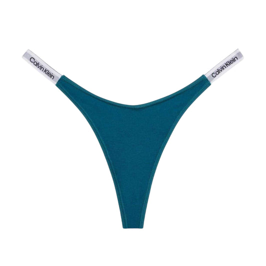 Bay Green - Front - Calvin Klein Womens-Ladies Logo Soft Seamless Thong