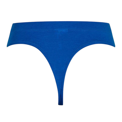 Blue - Back - Adidas Womens-Ladies Adicolor Flex 3 Stripes Thong