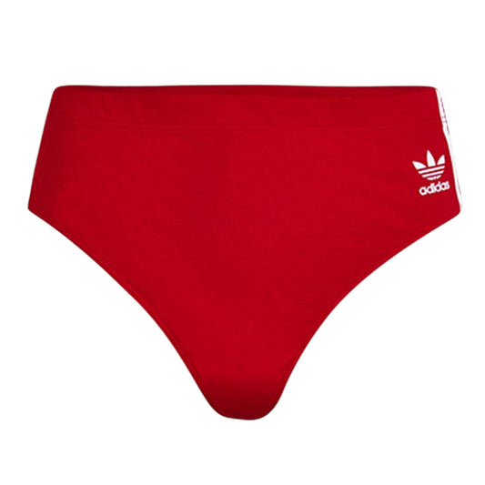 Red - Front - Adidas Womens-Ladies Adicolor Flex 3 Stripes Thong