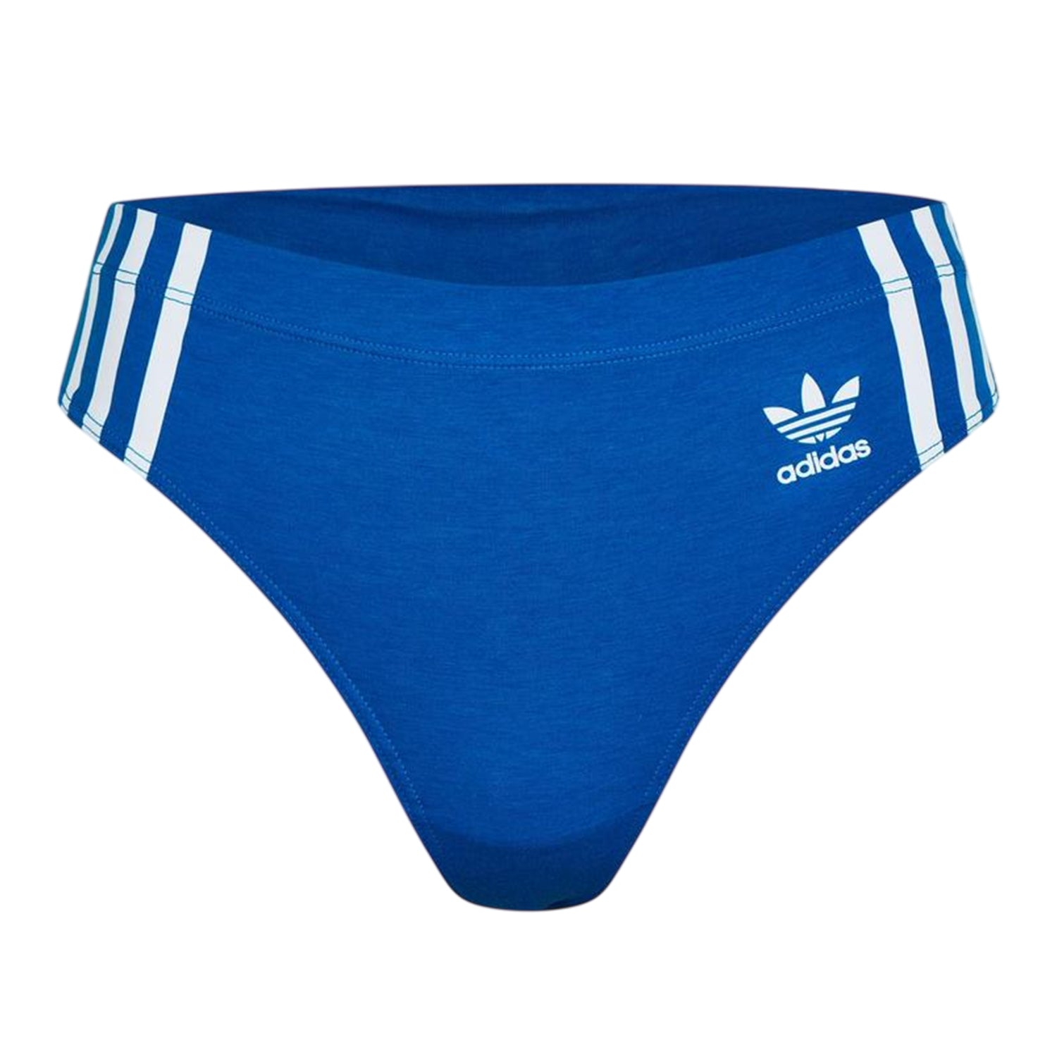 Blue - Front - Adidas Womens-Ladies Adicolor Flex 3 Stripes Thong