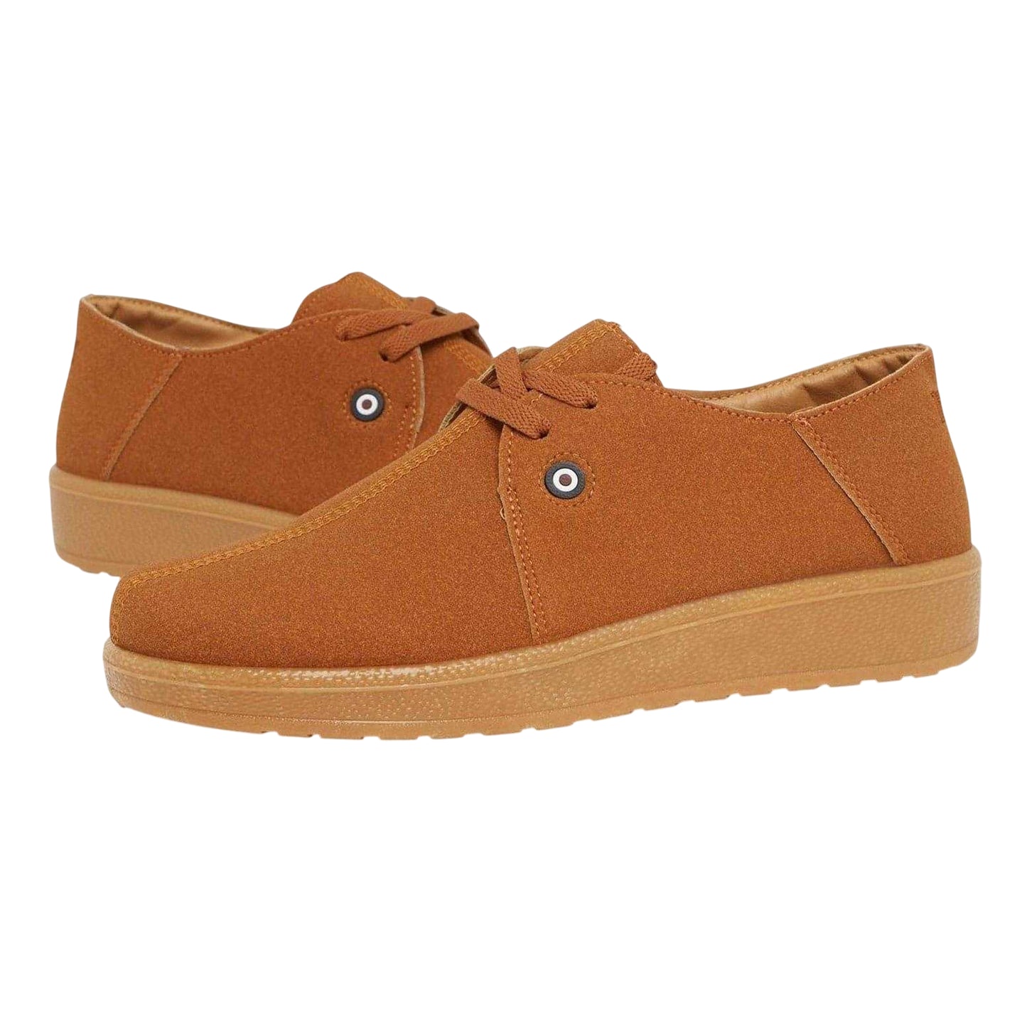 Tan - Lifestyle - Lambretta Mens Panda Lace Up Flat Casual Shoes