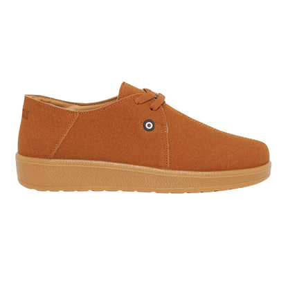 Tan - Front - Lambretta Mens Panda Lace Up Flat Casual Shoes